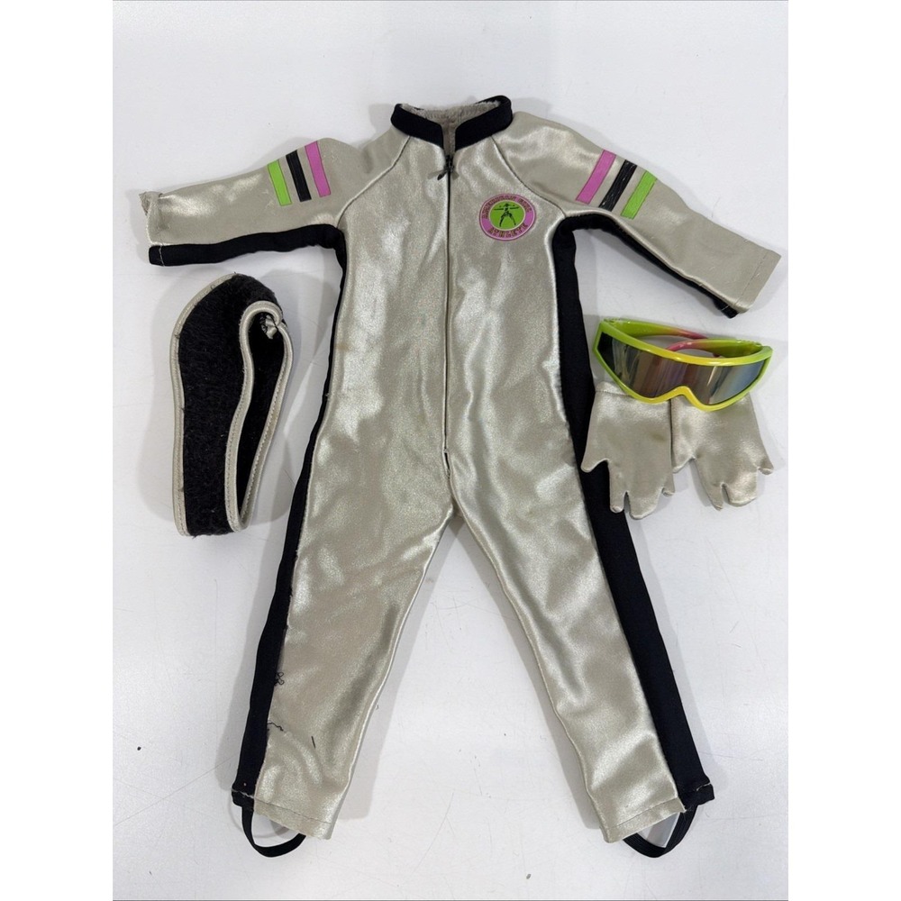 Pleasant Company American Girl Doll Downhill Racer‎ Silver Ski Outfit